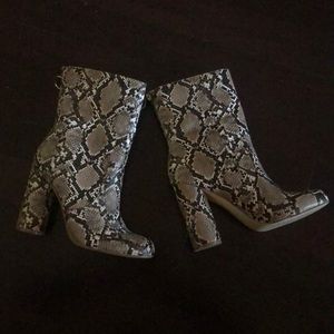 snake skin boots